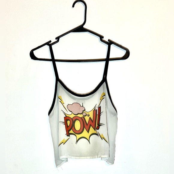 POW Anime Sheer Crop Tank 💥 - Picture 1 of 6
